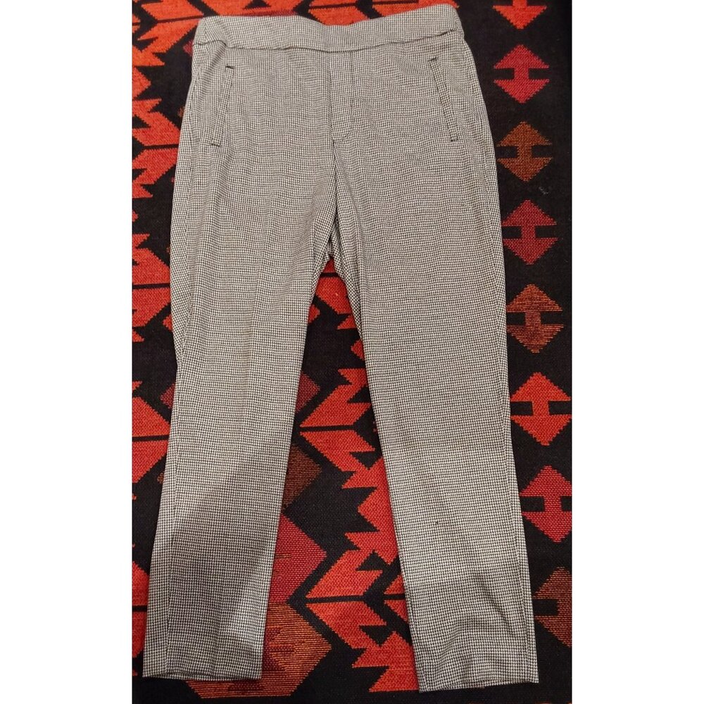 NEW Croft & Barrow Women's Houndstooth Pull-On Pants Size 0X 88% Polyester Blend